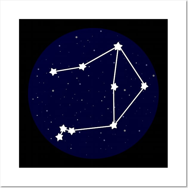 Libra Zodiac Constellation Wall Art by lulubee